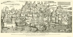 Versuchter Angriff auf Aden durch die Portugiesen unter Alboquerque, 1513 von English School